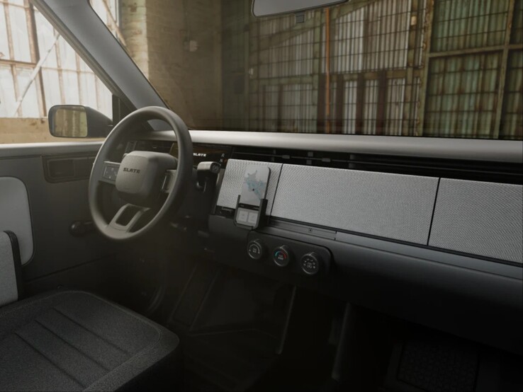 Blank interieur van The Blank Slate. (Afbeelding bron: Slate Auto)