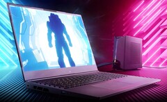 De XMG NEO 16 (E23) gaming laptop wordt geleverd met stereo speakers en een Thunderbolt 4 met 40 Gbit/s poort. (Beeldbron: XMG)