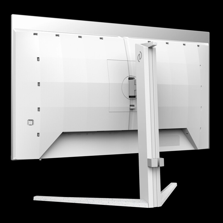 De Philips Evnia 27M2N6501L heeft ook 3-zijdige Ambiglow-verlichting aan de achterkant. (Afbeelding bron: Philips)