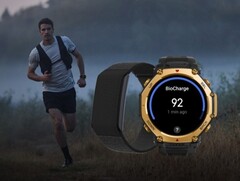 Een nieuwe versie van de Zepp App voor Android biedt ondersteuning voor BioCharge (Helio Strap en T-Rex 3 Pro afgebeeld). (Afbeeldingsbron: Amazfit, bewerkt)