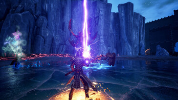 Een afbeelding die een aanval in Dungeons of Sundaria toont.