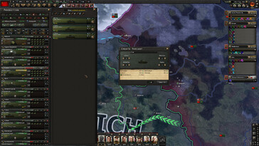 Afgebeeld: Een gameplay screenshot van Hearts of Iron IV.