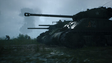 Een afbeelding van verschillende M4 Shermans in Hell Let Loose.