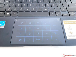 Het touchpad kan ook worden gebruikt als numeriek toetsenblok.