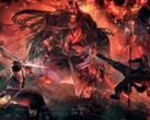 Een afbeelding van twee personages en een monster in Nioh: Complete Edition.