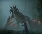 Een draak in Hogwarts Legacy.