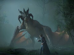 Een draak in Hogwarts Legacy.