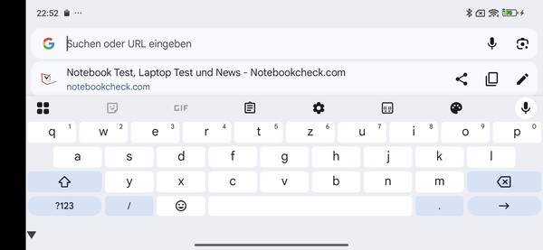 Toetsenbord in liggend formaat