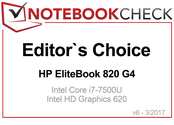 Editor's Choice Award in april 2017: EliteBook 820 G4