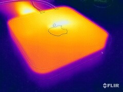 Stresstest oppervlaktetemperaturen na 1 uur: maximaal ~37 °C aan de bovenkant