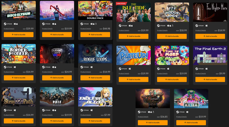 Alle spellen in de collectie (Beeldbron: Fanatical)