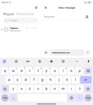 Toetsenbordindeling (GBoard) - hoofdscherm - staande modus