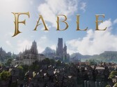 Het Fable-logo met de wereld van Albion op de achtergrond