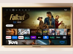 Amazon Ember Artline TV met houten frame.