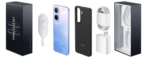 De iQooNeo 11 wordt geleverd met een hoesje en oplader in de doos. (Afbeeldingsbron: iQoo)