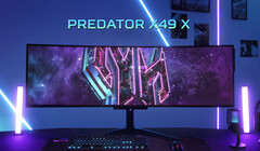 De Predator X49 X lijkt hetzelfde Gen 2 QD-OLED paneel te delen als de recente RedMagic en Philips Evnia versies. (Afbeeldingsbron: Acer)