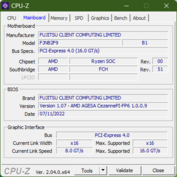 CPU-Z hoofdboord