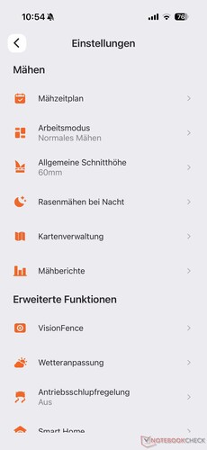 Menu ‘Instellingen’