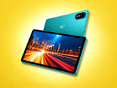 De Ai+ LapTab wordt getoond in zijn tabletvorm, met een camera aan de achterzijde en een groot scherm