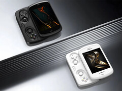 De Anbernic RG Slide maakt gebruik van een veerrailoplossing om het 4,7 inch beeldscherm heen en weer te bewegen. (Afbeeldingsbron: Anbernic)