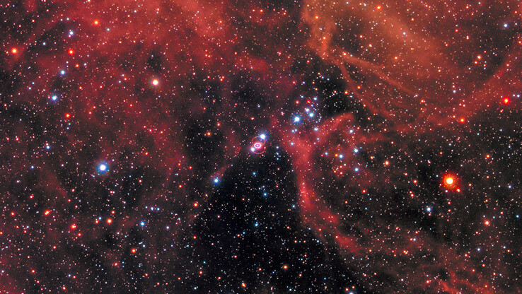 Beeld van Supernova 1987A, gemaakt met de Hubble-ruimtetelescoop. (Beeld: NASA, ESA, Robert P. Kirshner (CfA, Moore Foundation), Max Mutchler (STScI), Roberto Avila (STScI))