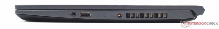 3.5 mm audiopoort, USB 2.0 Type-A, voedingsaansluiting vat