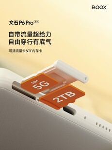De Boox P6 Pro heeft een hybride SIM-kaartslot waarin een fysieke SIM en een MicroSD-kaart passen. (Afbeeldingsbron: Boox)