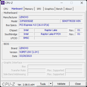 CPU-Z moederbord