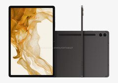 De Galaxy Tab S9 FE Plus in een van de vier vermeende lanceringskleuren. (Afbeeldingsbron: @OnLeaks &amp;amp; WolfofTablet)