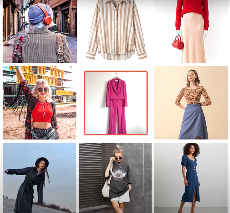 Gebruikers kiezen kleding om te passen met de Doppl-app. (Afbeeldingsbron: Google Labs)