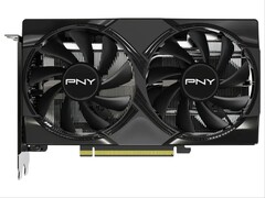 PNY RTX 5060 Overclocked wordt geleverd met een koeler met dubbele ventilator en een volledig zwart ontwerp. (Afbeeldingsbron: Best Buy)