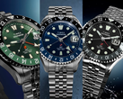 De Timex Deepwater Meridian 200 Automatic GMT-modellen in zwart (TW2Y63900), blauw (TW2Y64000) en groen (TW2Y64100).