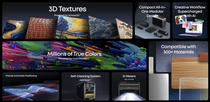 Textuur- en materiaalondersteuning voor E1 UV-printer.