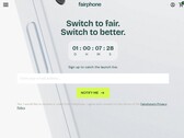 De Fairphone 6 zou op 25 juni om 11 uur CET aangekondigd kunnen worden (Screenshot van: Fairphone.com).