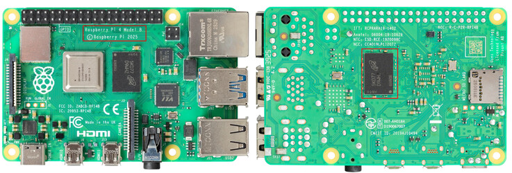 De nieuwe Raspberry Pi 4 Model B.