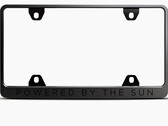 De nieuwe 'Powered by the sun' nummerplaat (afbeelding: Tesla)