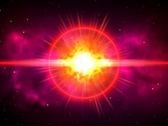 Een illustratie van een kunstenaar met een supernova.