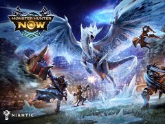 De key art van het Velkhana-evenement in Monster Hunter Now.