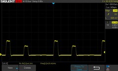 25% helderheid: 15,42 kHz PWM