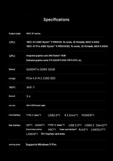 Specificaties van de Neo X1-serie gaming-pc’s