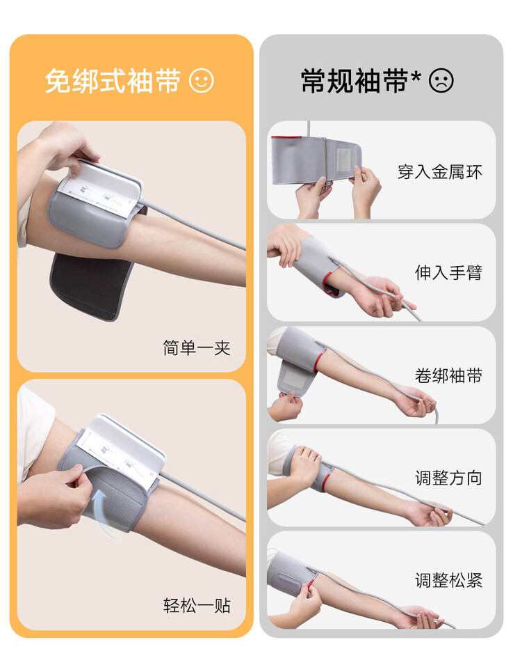 De Xiaomi Mijia Intelligent Electronic Blood Pressure Monitor heeft een clip-on manchet. (Beeldbron: Xiaomi)