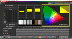 CalMAN ColorChecker (profiel: sRGB, doelkleurruimte: sRGB)