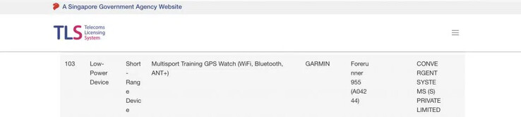 (Image source: Singapore Telecom Licensing System via Gadgets & Wearables)