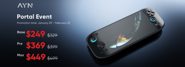 AYN heeft de prijs van de Odin 2 Portal voor een beperkte tijd verlaagd. (Afbeeldingsbron: AYN)