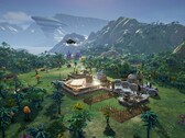 Een afbeelding waarop een stad in Aven Colony te zien is.