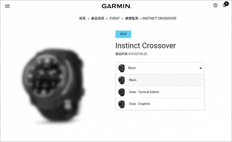 De Garmin Instinct Crossover hybride smartwatch. (Beeldbron: Garmin via Fitness Tracker Test)