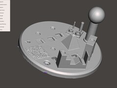 3D-model van de Scanbech in MeshMixer na scannen met Sermoon S1