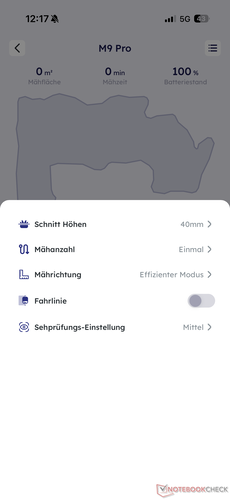 Maai-instellingen