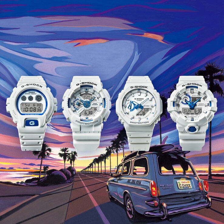 Van links naar rechts: de DW-6900HDS-7, de GA-110HDS-7A, de GA-2100HDS-7A en de GA-700HDS-7A. (Afbeeldingsbron: Casio)