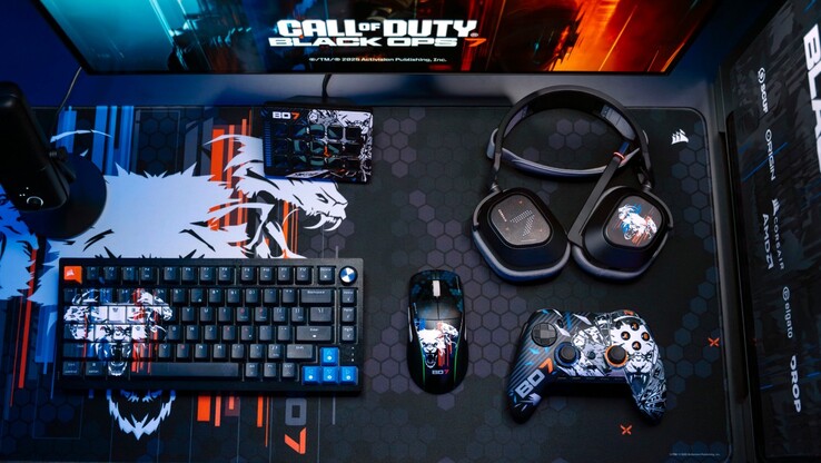 De nieuwe Corsair Call of Duty: Black Ops 7-thema accessoires. (Afbeeldingsbron Corsair)